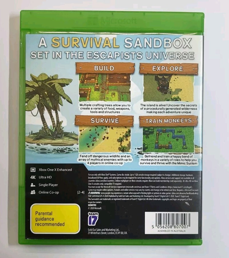 The Survivalists Microsoft Xbox One New Unsealed