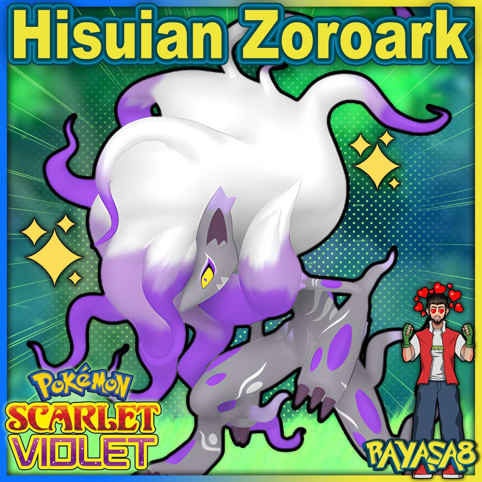 Pokemon Hisuian Zoroark 6IV Trained 🌟Shiny🌟 Non Shiny Scarlet and Violet Home