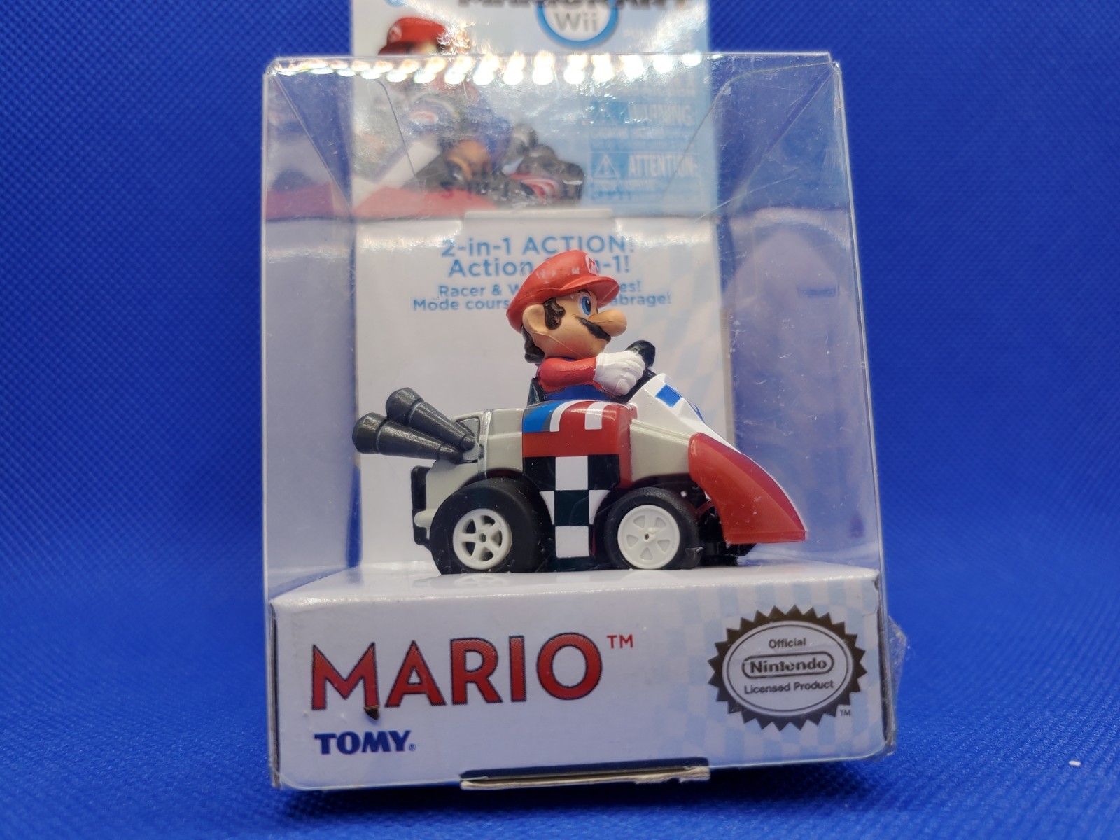 Tomy Mario Kart WII Mario Pull Back Racer Official License 2-in-1 Action New