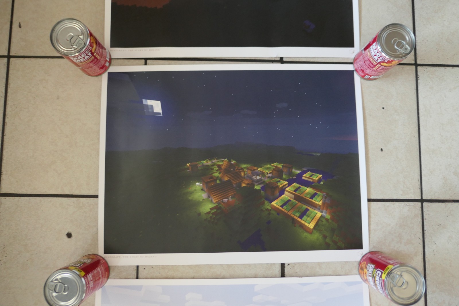 2012 Minecraft Kickstarter Lithograph AUTHENTIC Lot of 3 “The Story of Mojang”