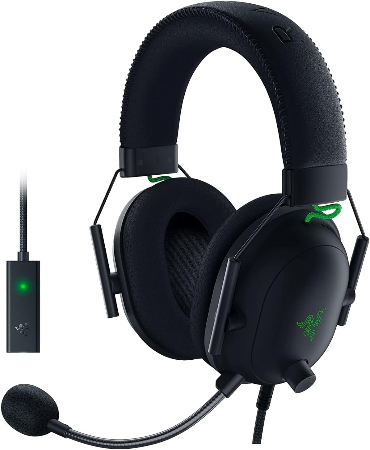Razer – BlackShark V2 w/ usb Sound Card Wired 7.1 Spatial Surround Sound 50mm d