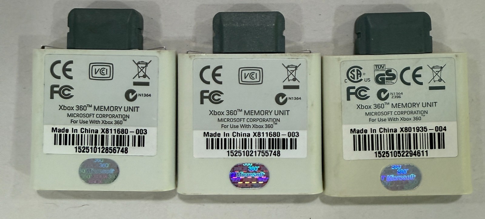 Xbox 360 Memory Unit Lot – Tested/Working – OEM, Official Microsoft 512mb, 64mb