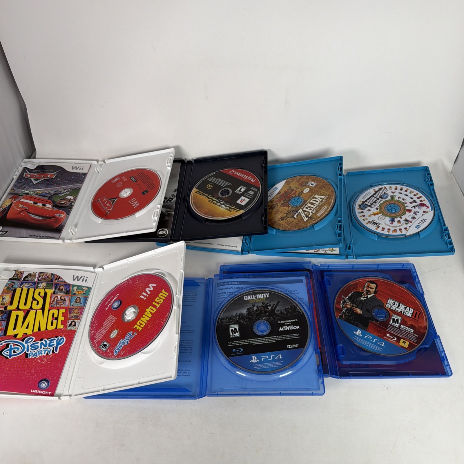 Lot Of 9 Untested Video Games WiiU Wii PS2 PS4 Xbox 360 Mario Zelda More