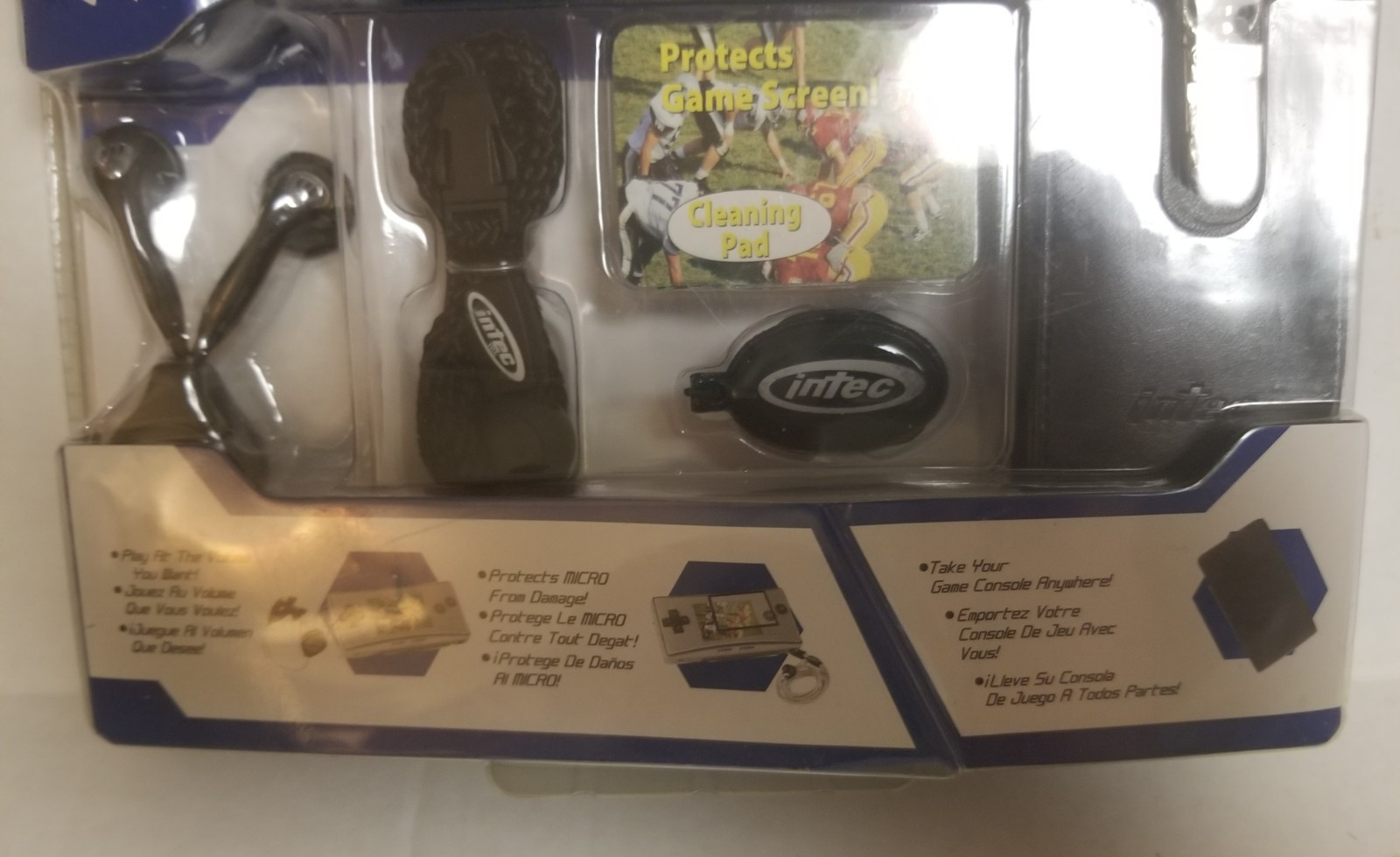 INTEC Game Boy Micro Starter Kit with Carry Case Game Buds Screen Protector NEW