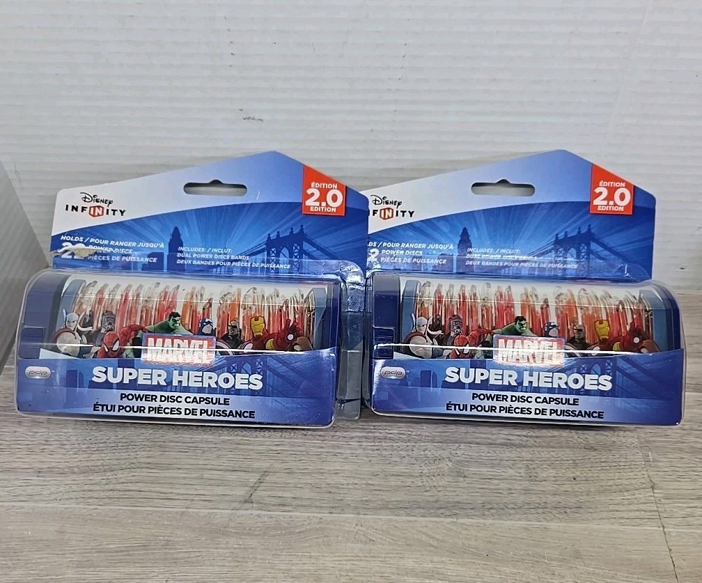 Disney Infinity Marvel Heroes Power Disc Capsule 2.0 power discs Holder Lot Of2