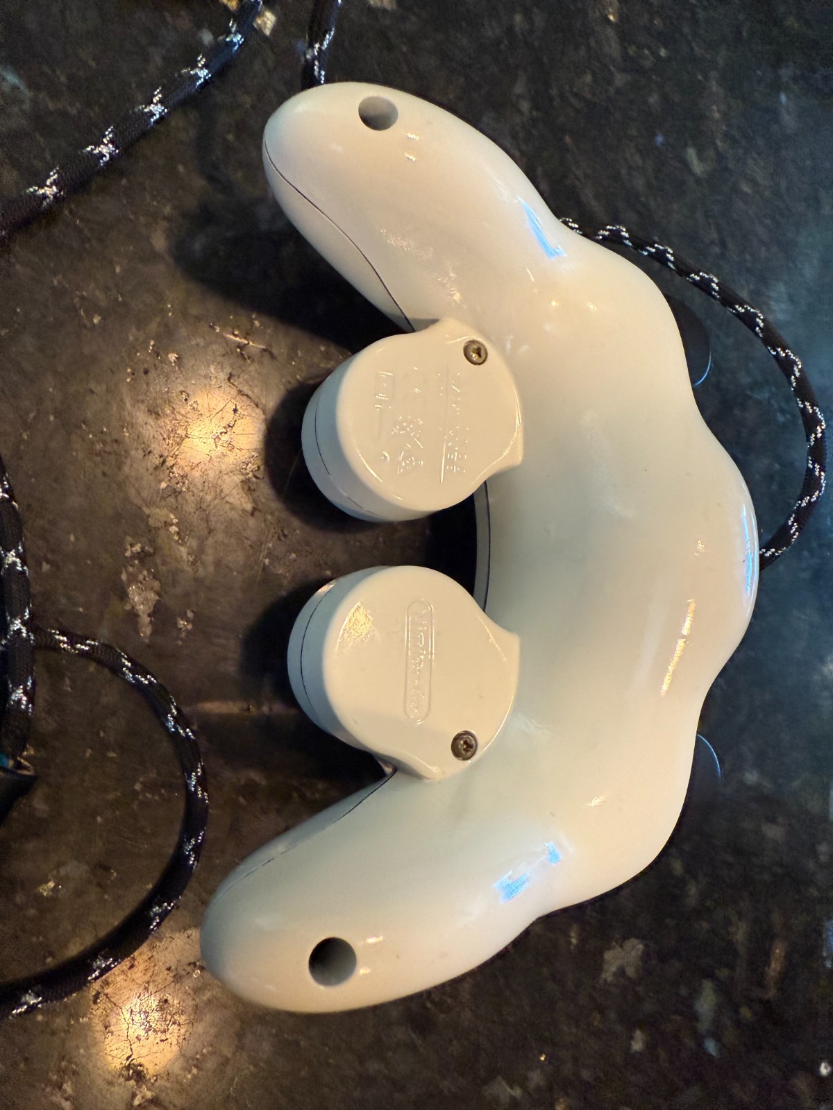 Custom Painted Mr. Game & Watch Gamecube Controller W/ Paracord