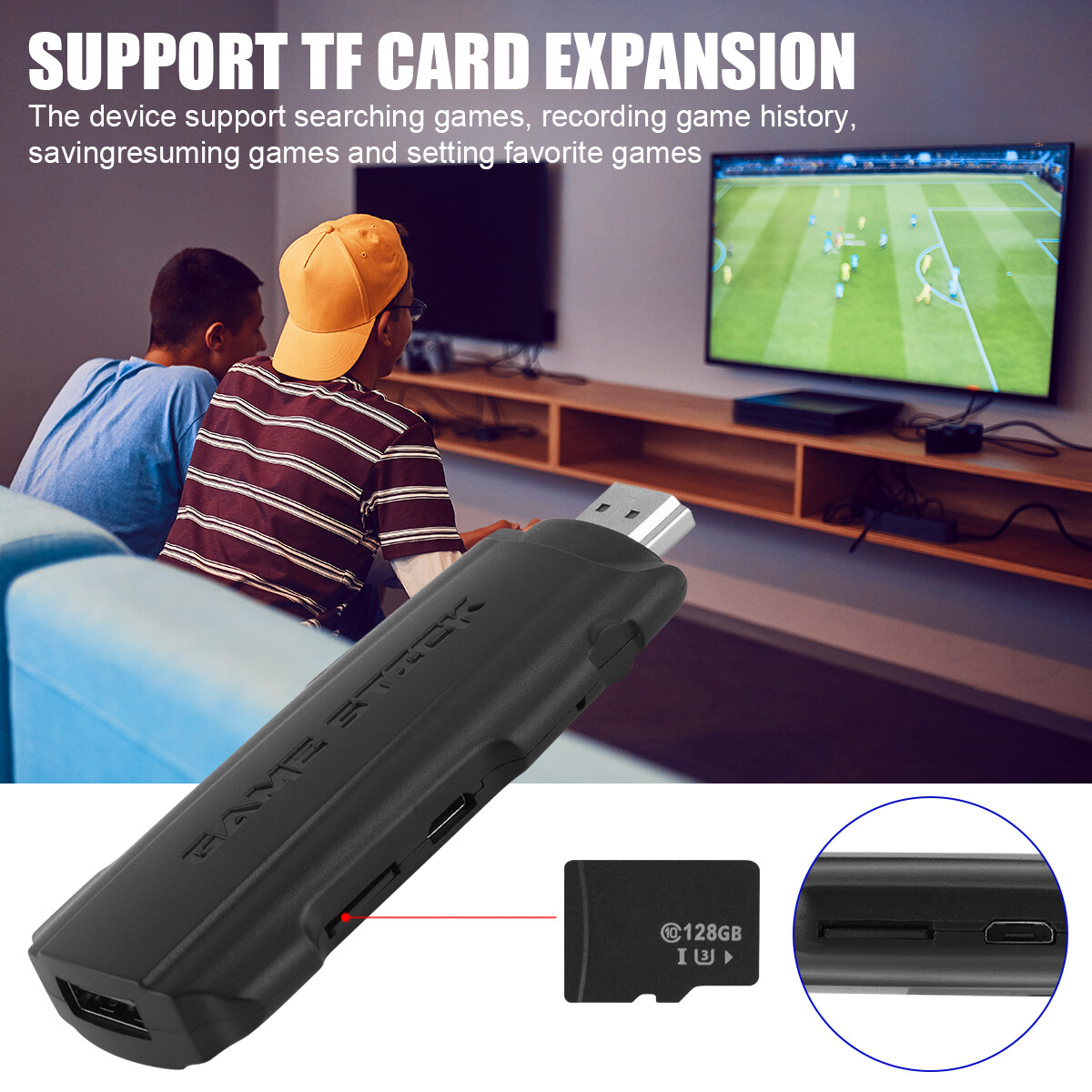 X2 PRO 41000+ Games 4K Game Stick 3D Retro Video Game Console Wireless 128G 2024