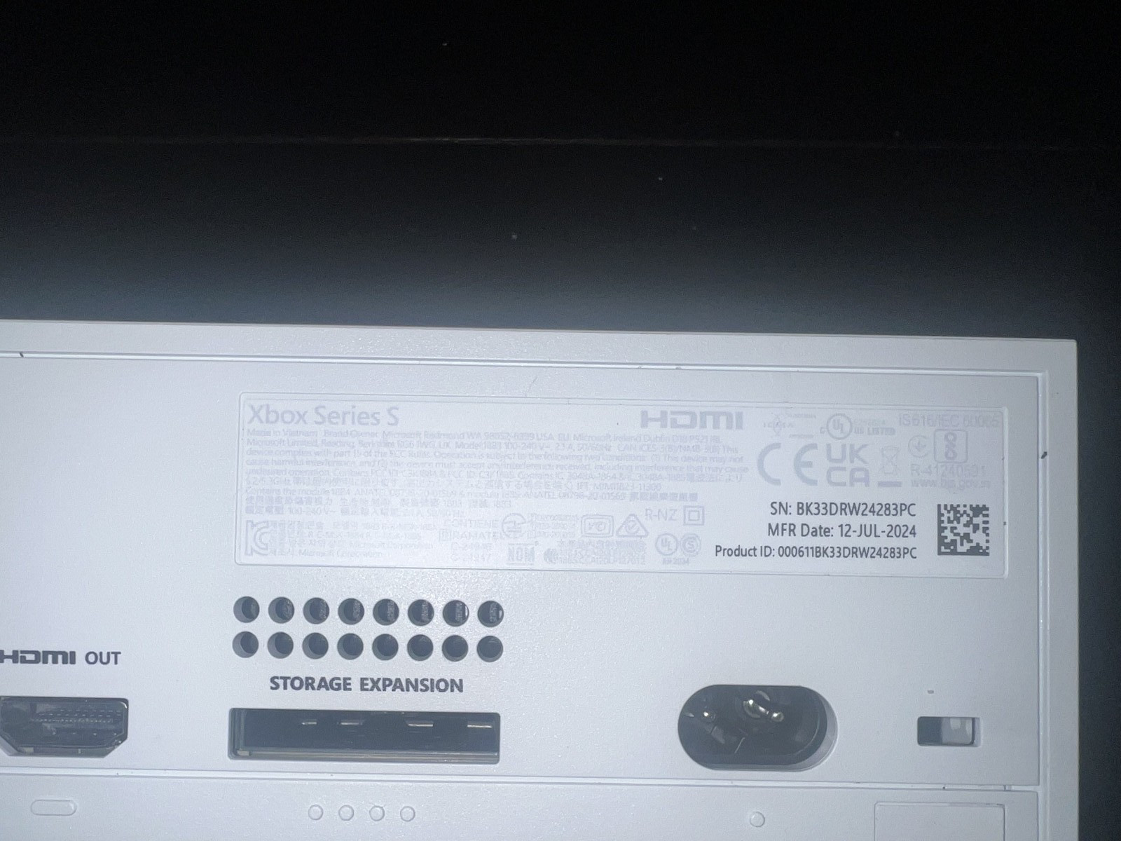 Xbox Series S 512GB – White – VERY GOOD CONDITION – TESTED WORKS – CONSOLE ONLY