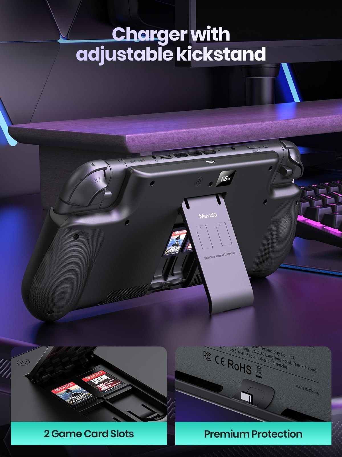 Battery Pack for Nintendo Switch 2 External Battery Station Portable Charger Cas