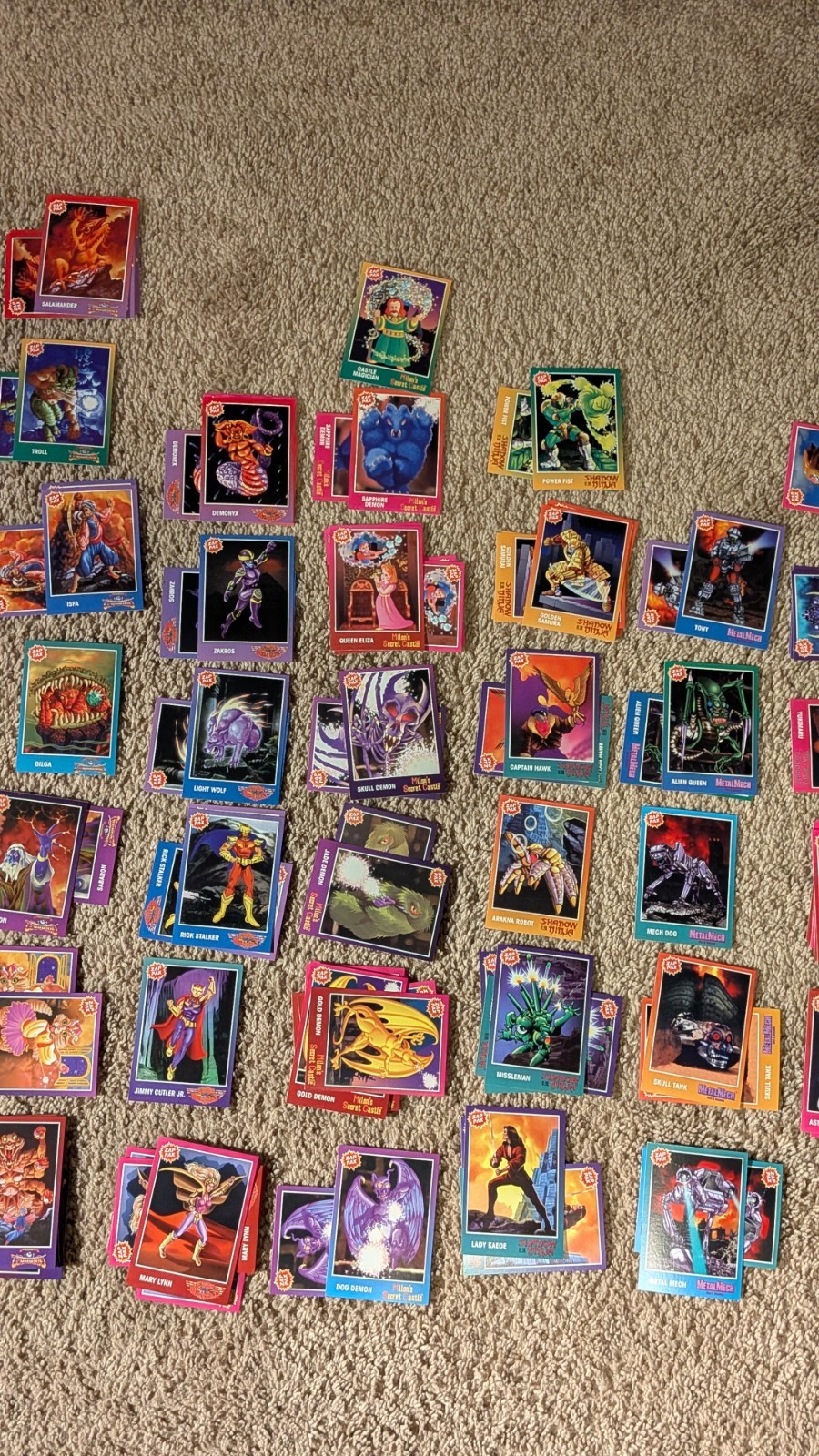 1992 Zap Pax NES NINTENDO Trading Cards. 14oz Of Cards. See Pics For Lot Details