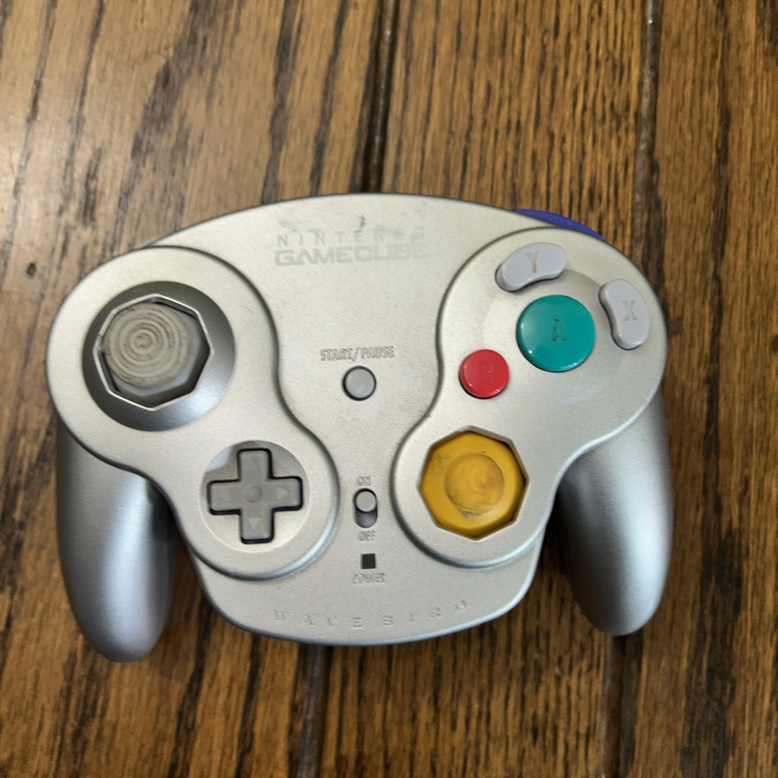 Gamecube Wavebird Wireless Controller – Platinum No Receiver