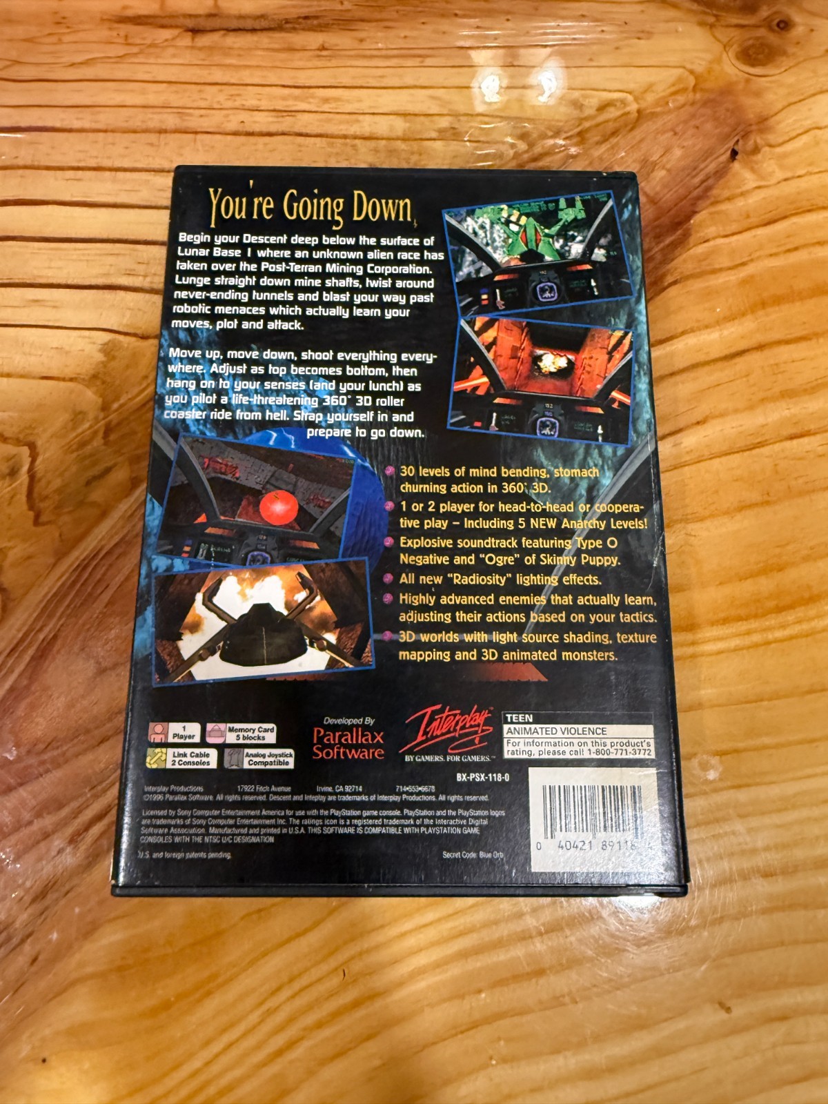Descent [Long Box] – Sony PlayStation PS1 (Tested & Working)