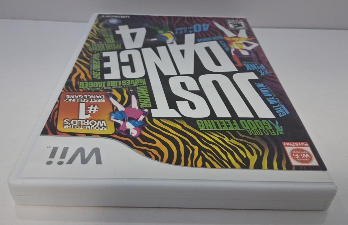 Nintendo Wii Just Dance 4 Complete Game, Case & Manual Tested & Working