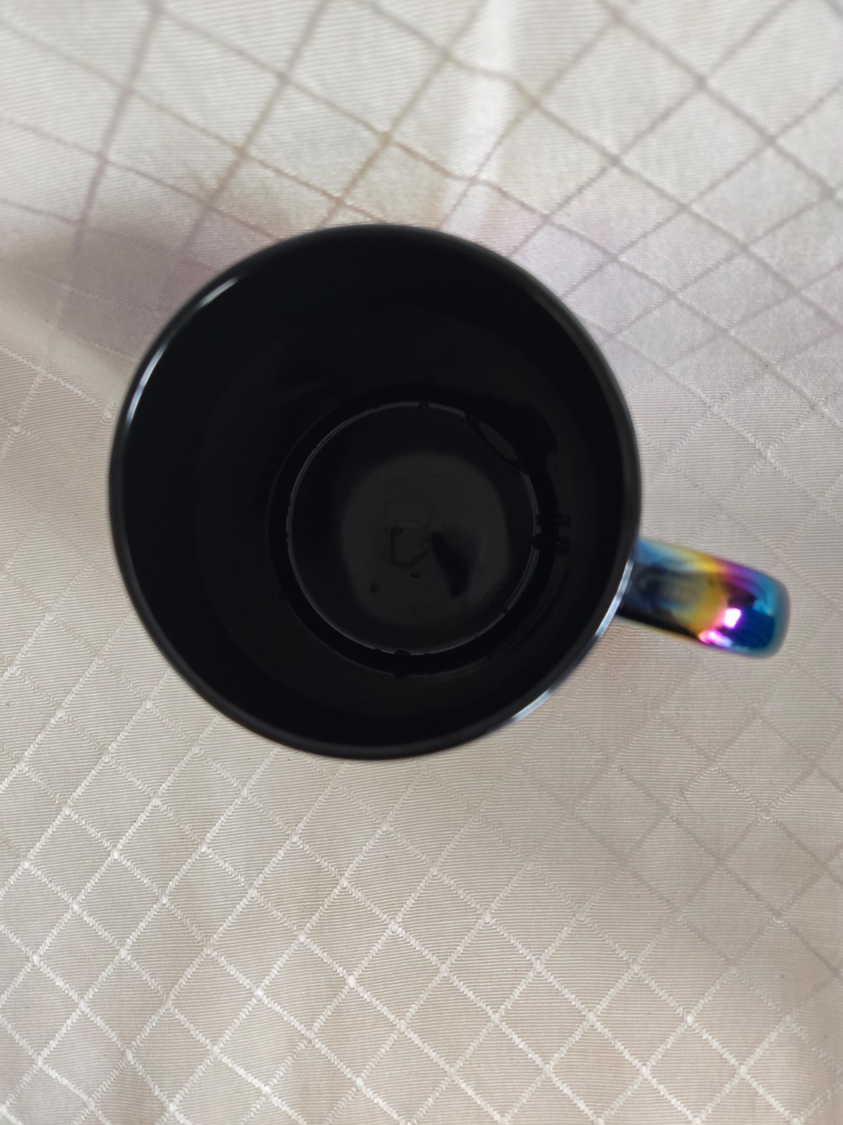 PlayStation Logo Iridescent Mug Oil Slick Color style. Gamer Sony Coffee Cup