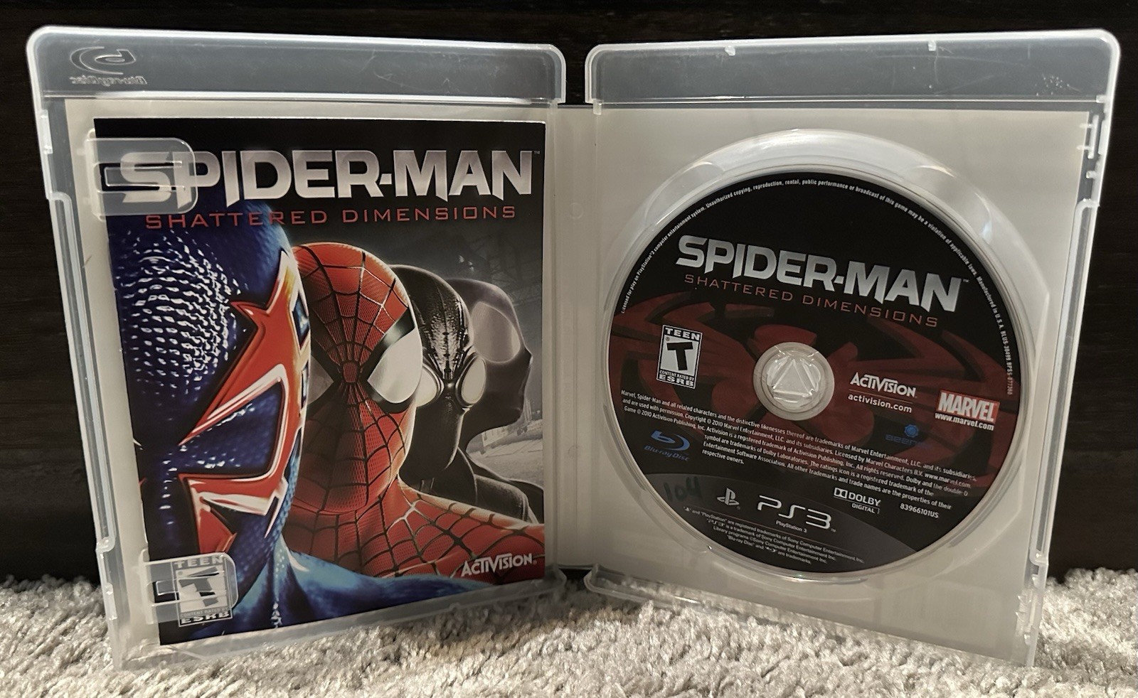 Spider-Man: Shattered Dimensions (Sony PlayStation 3, 2010) PS3 Manual Included