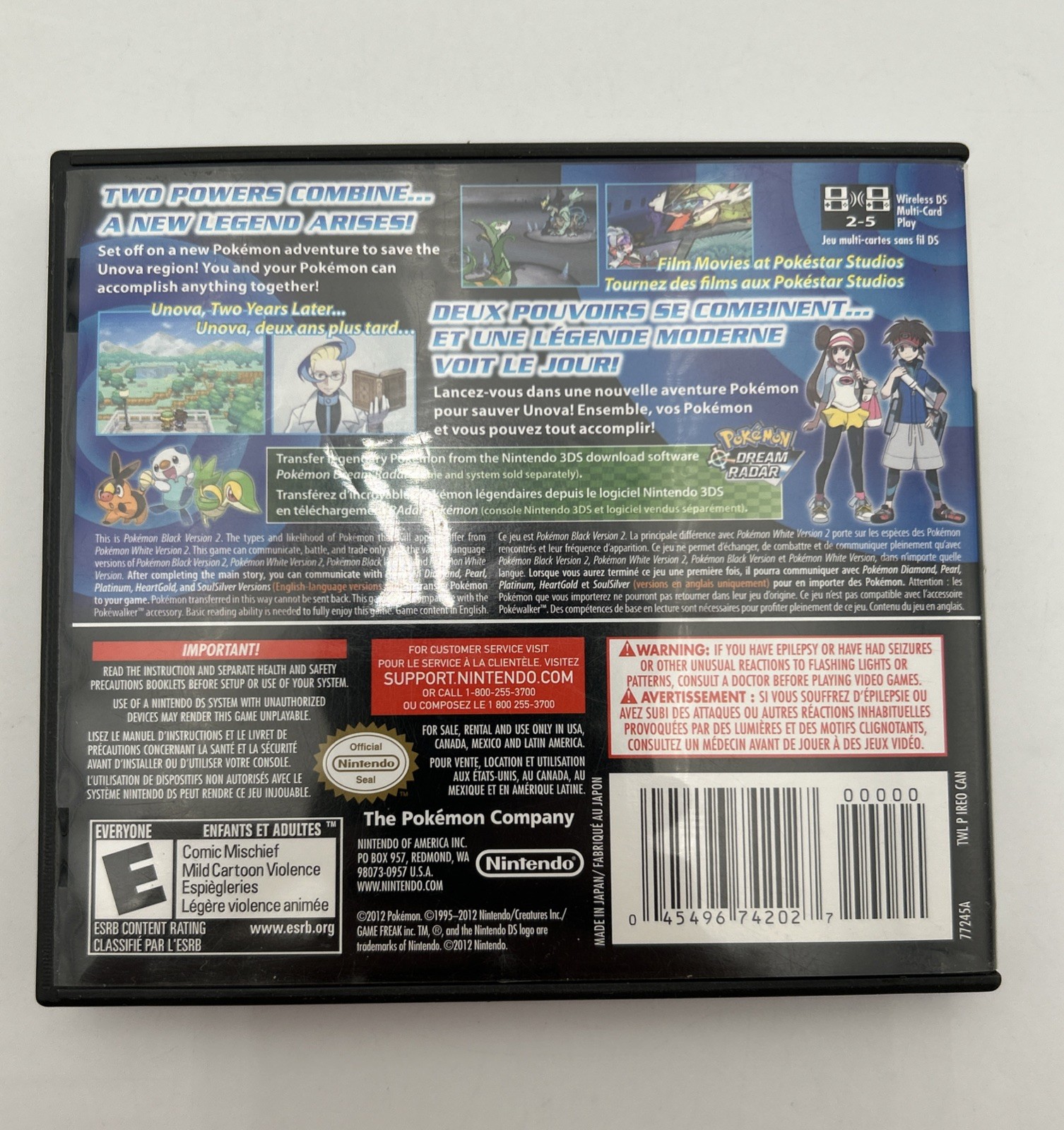 Pokémon: Black Version 2 (DS, 2012) 100% Authentic CIB w/Manual Tested Works EUC