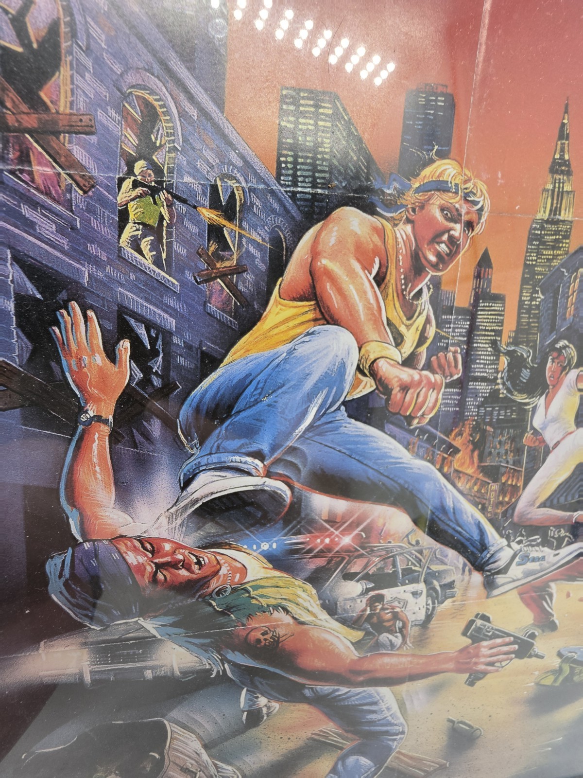 Streets of Rage Video Game Original Poster 11×15 Framed In Glass Sega Genesis