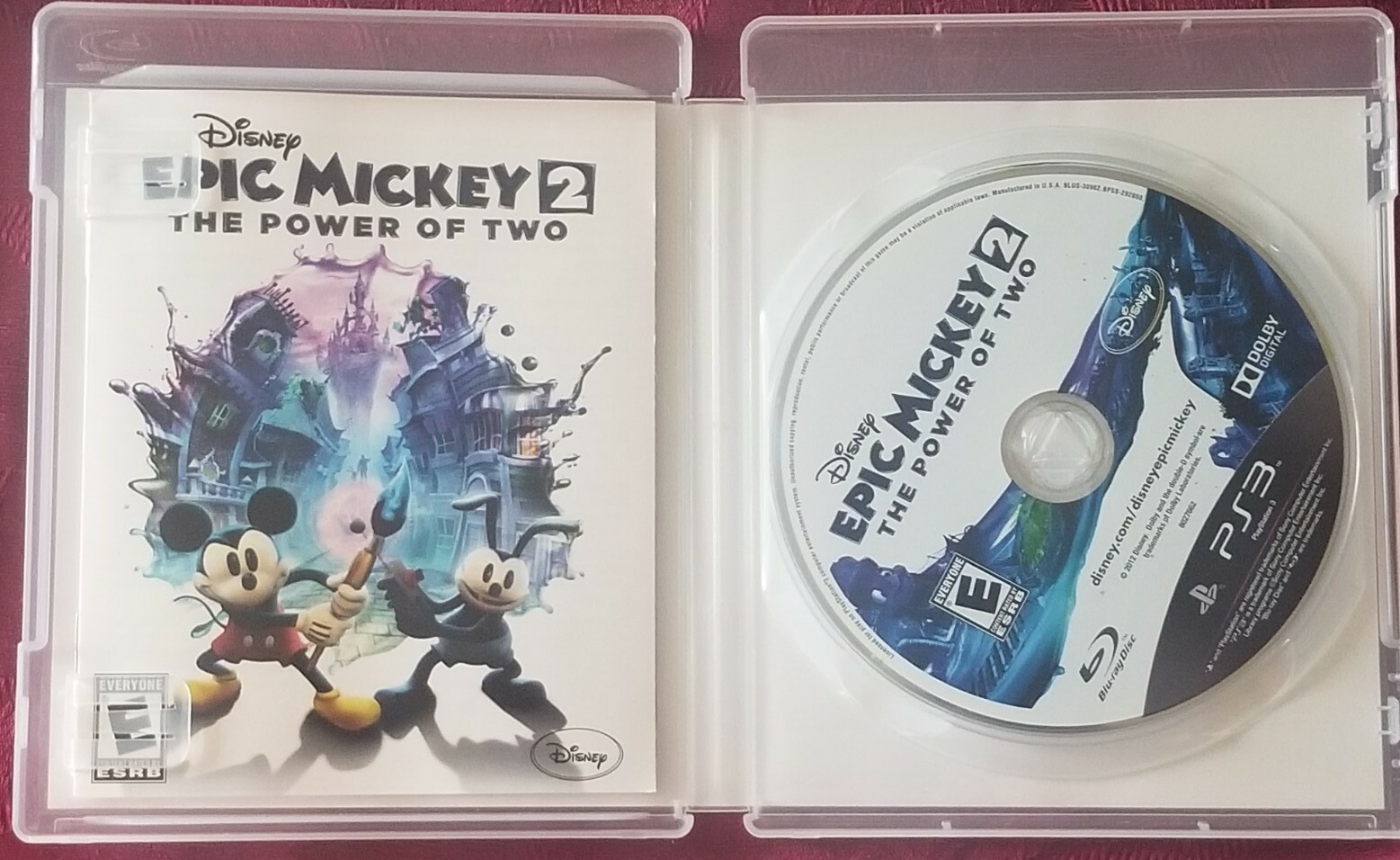 Disney Epic Mickey The Power of Two PlayStation 3 PS3 USED Complete Very Good