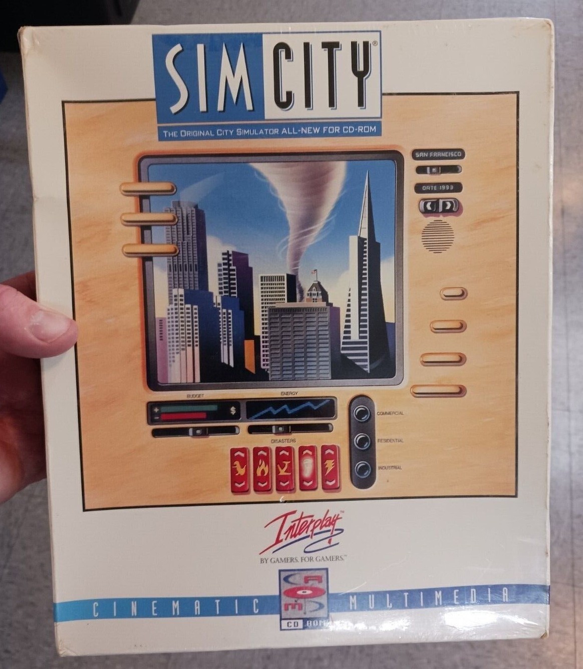 SIM City PC Game Factory Sealed NOS 1995 USA Interplay Productions Rare