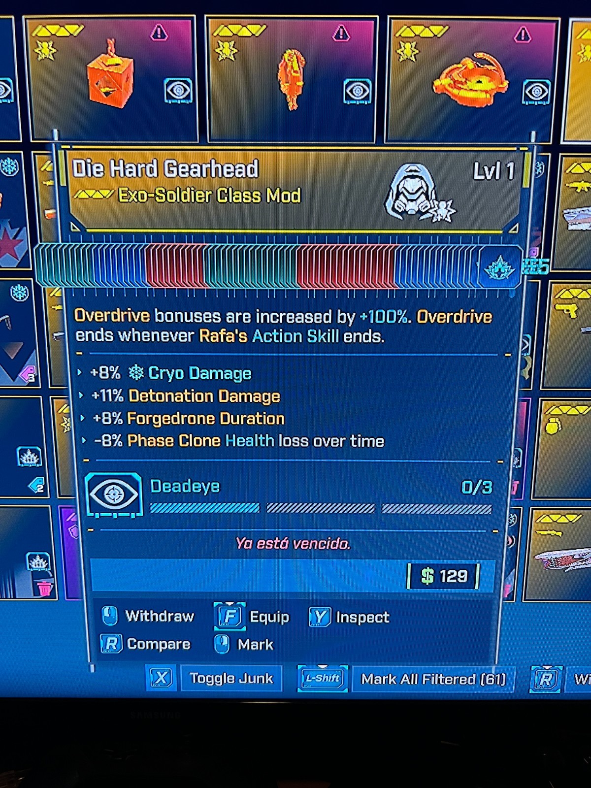 Borderlands 4✨ MODDED LEVEL 1 ONE GOLDEN SKILLS RAFA CLASS MOD BL4 ✅PC-PS-XBOX✨