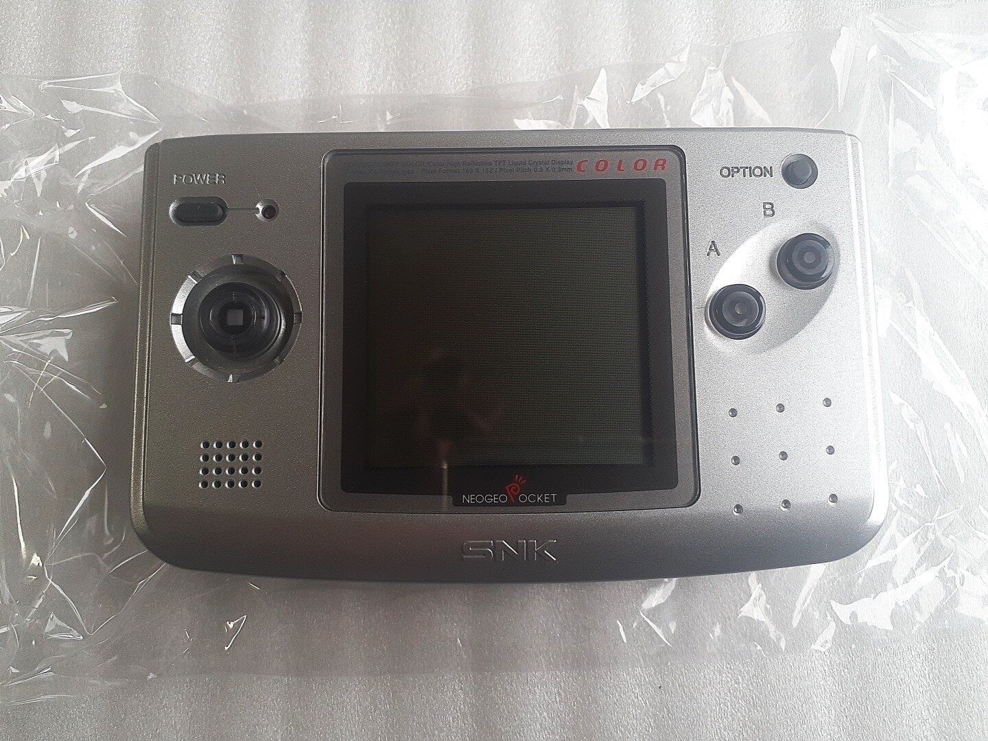 Neogeo Pocket Color Platinum Silver Boxed Console SNK CIB w/Buttonbattery Tested