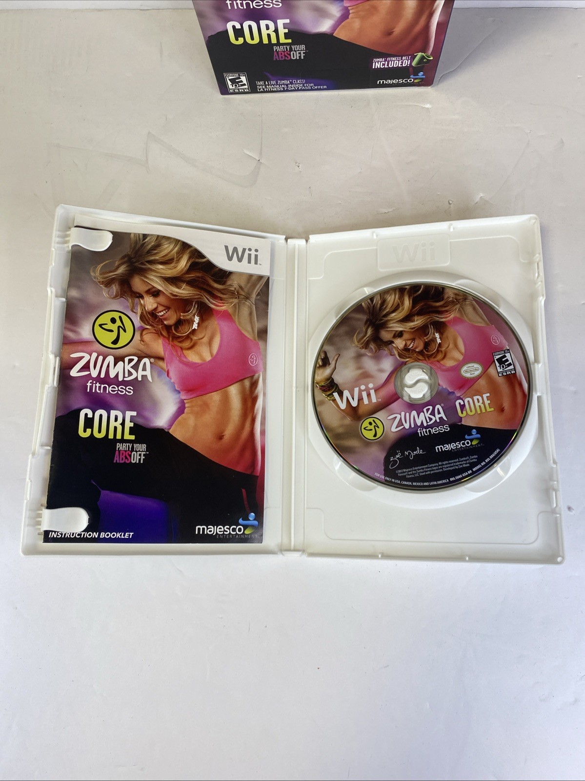 Zumba Fitness Core (Nintendo Wii, 2012) Complete W/ Manual And Fitness Belt