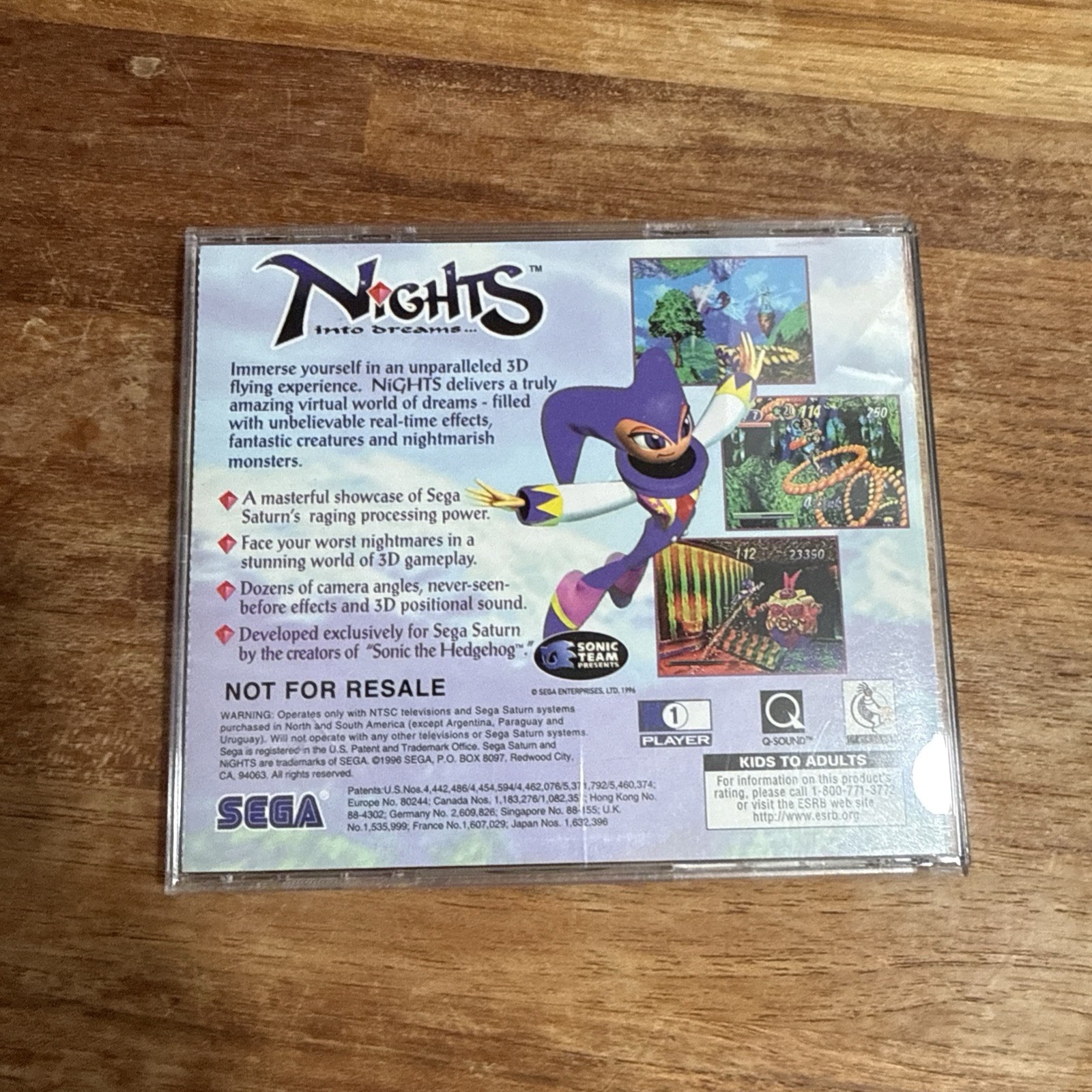 Nights Into Dreams – Sega Saturn (Not for Resale Version) US