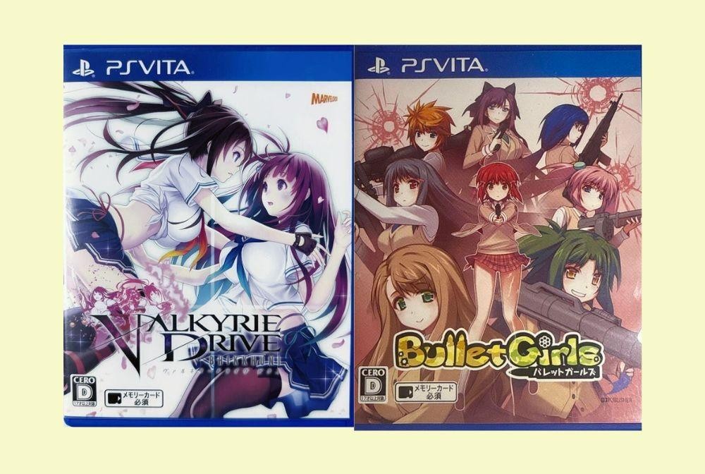 Bullet girls & Valkyrie Drive Bhikkuni 2 game set PS Vita Tested