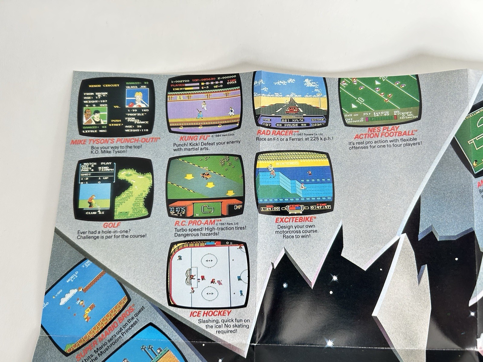 Vintage Nintendo NES ‘ Now Your Playing With Power ‘ Fold Out Poster Insert