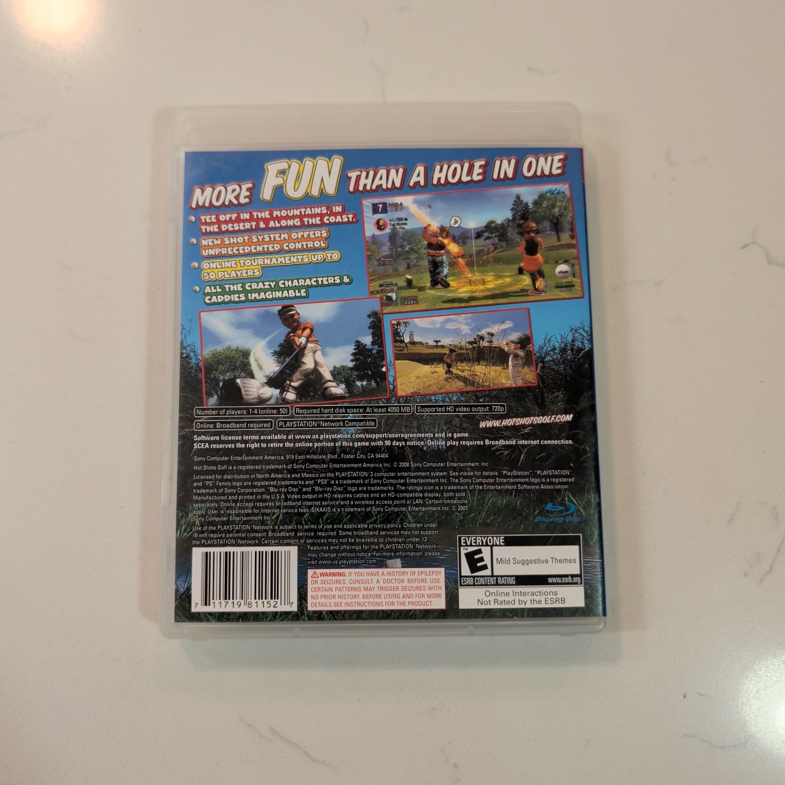 Hot Shots Golf: Out of Bounds (PlayStation 3, 2008) PS3 W/ Manual+ Registration