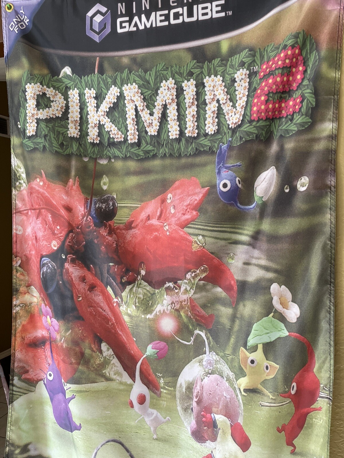 Nintendo GameCube Pikmin 2 5′ Flag Poster Banner 2004