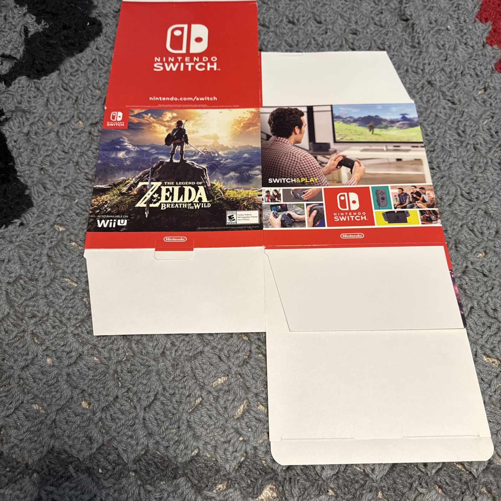 Nintendo Switch & Wii U Promotional Store Display Box, Zelda Breath Of The Wild