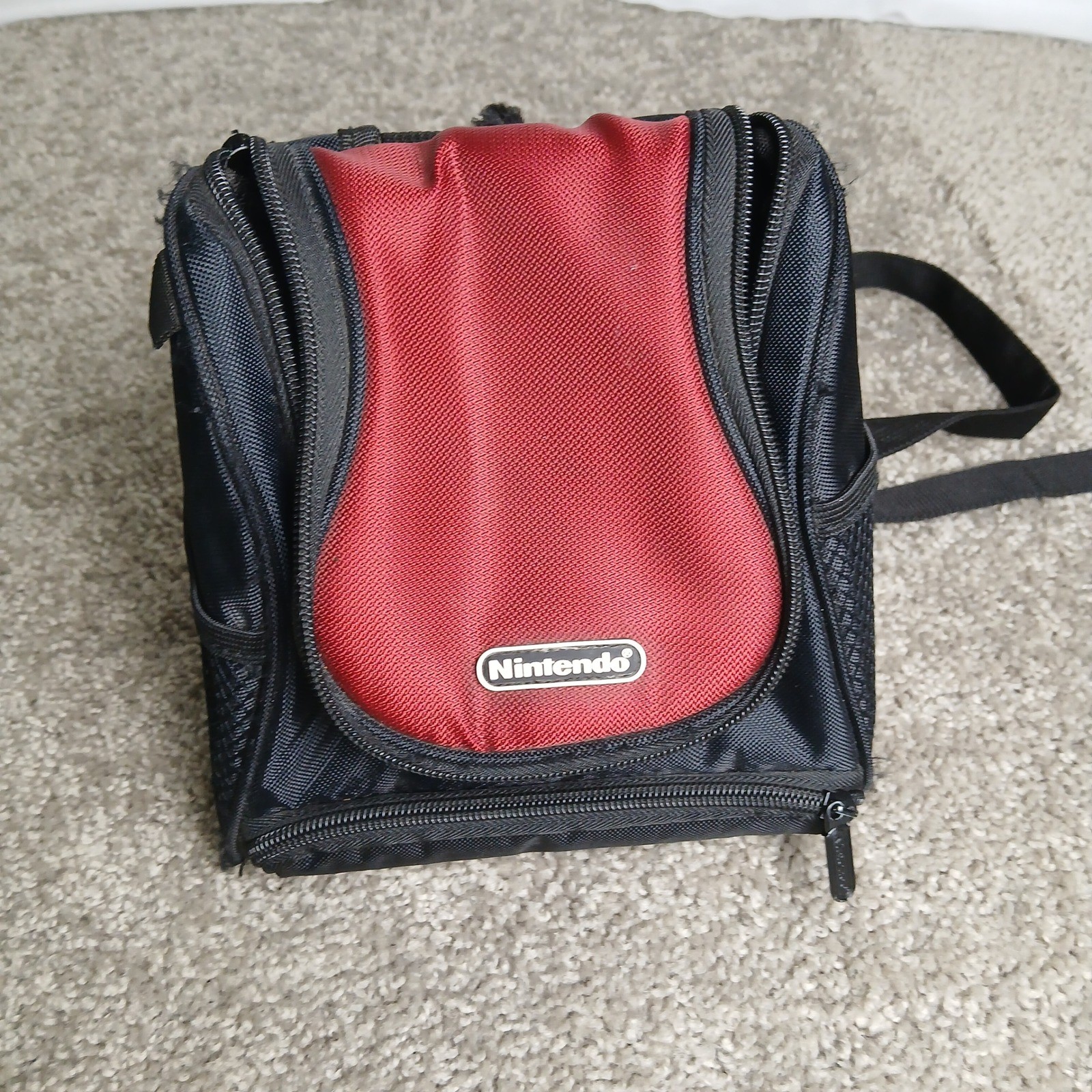 Nintendo DS Travel Backpack Bag Red Black Console Carrying Case Accessory