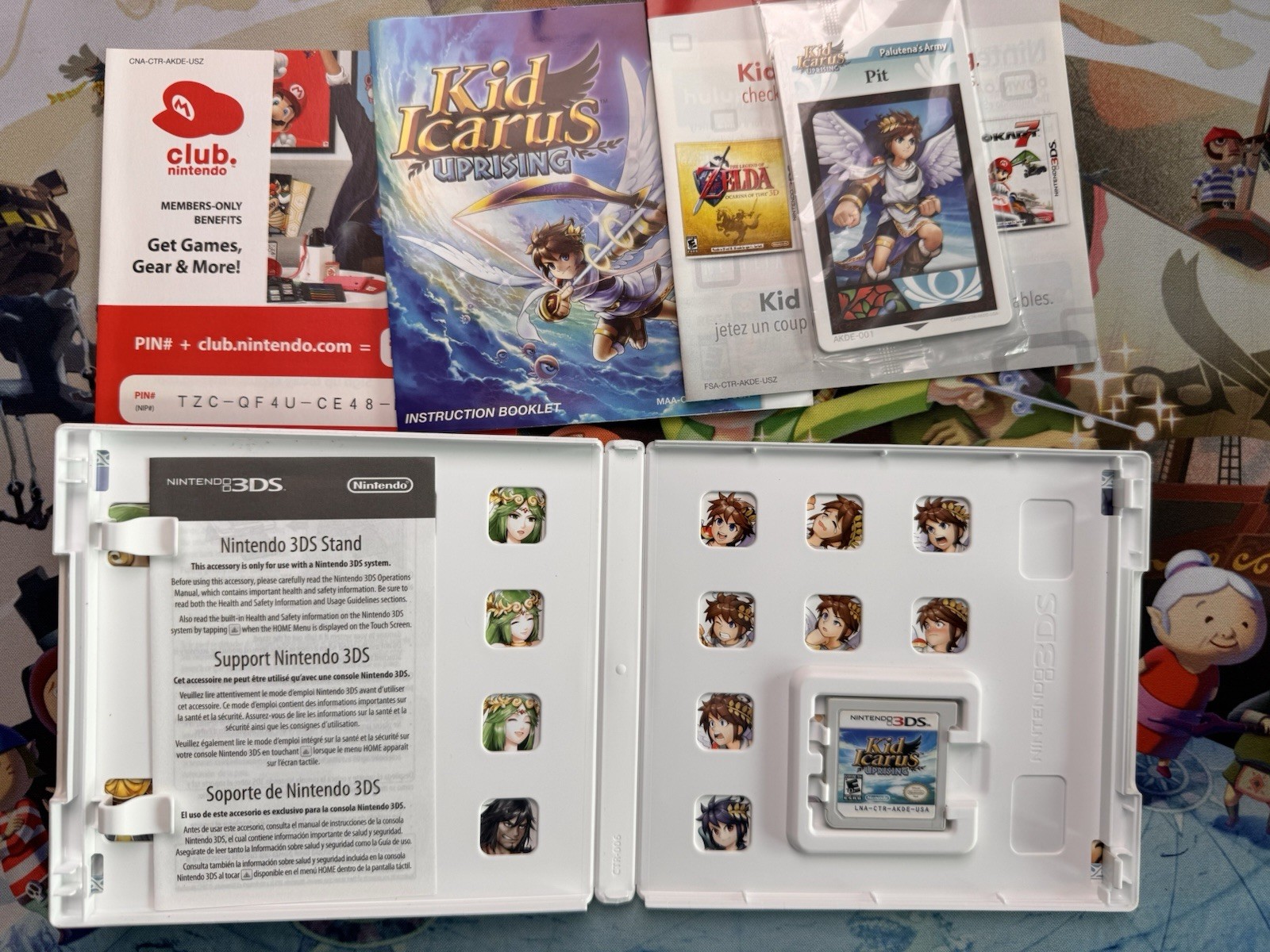 Kid Icarus Uprising (Nintendo 3DS) XL 2DS Game w/Case, Manual, Cards