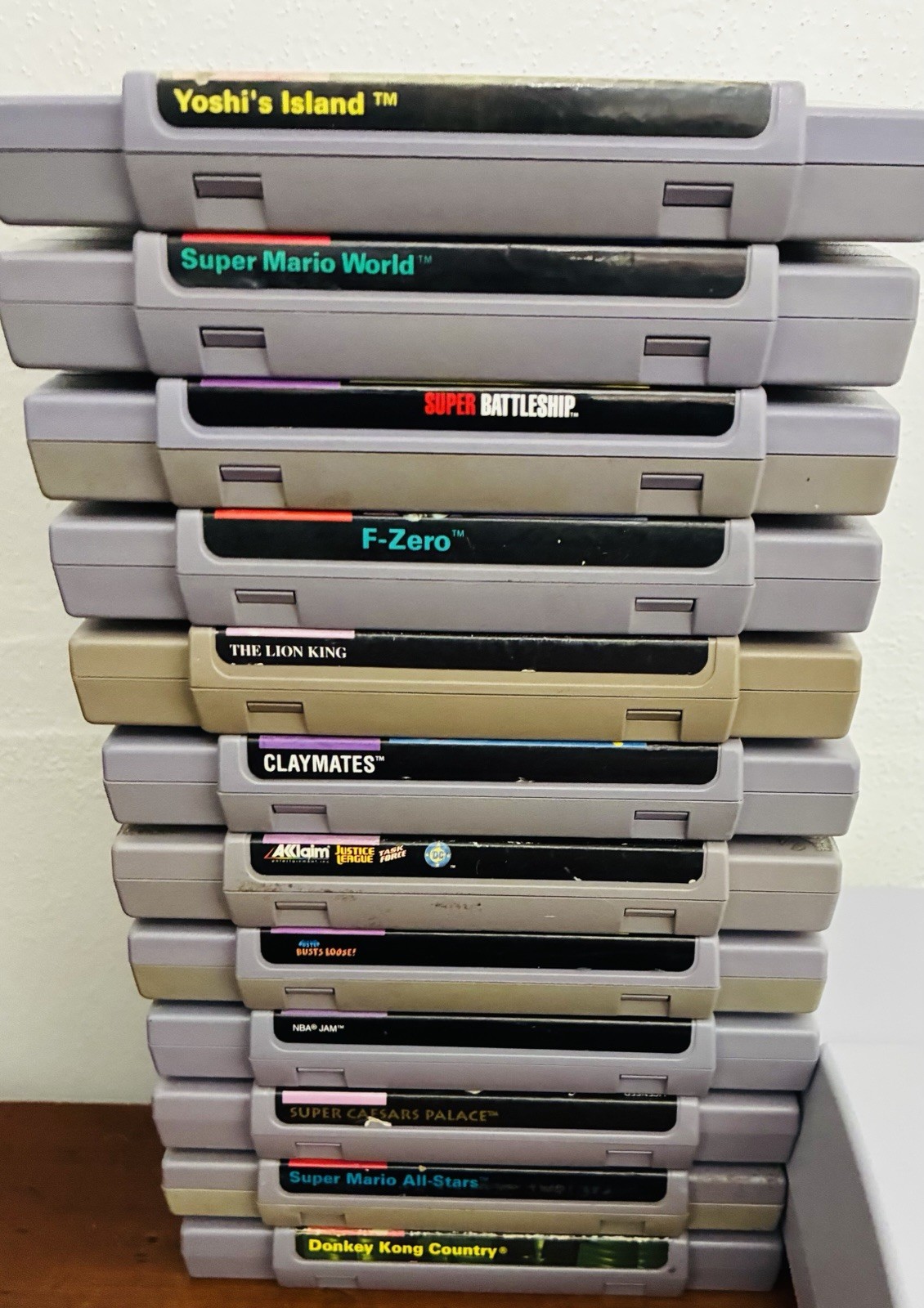 Super Nintendo SNES Console System Bundle with 12 Games 2 Controllers Tested