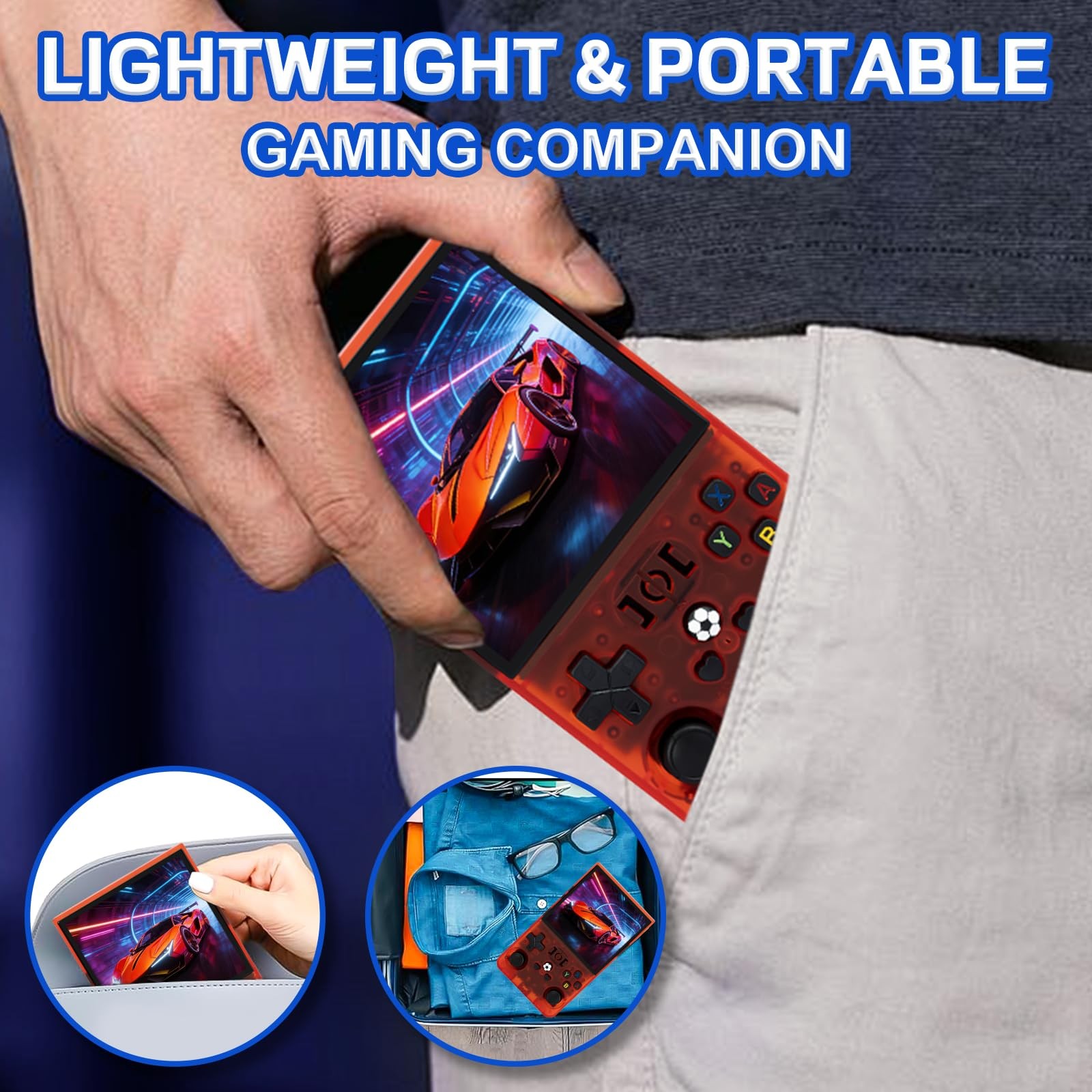 Rhesusco R36MAX Handheld Game Console – 4.0-Inch Screen, Support 22000+Classi…