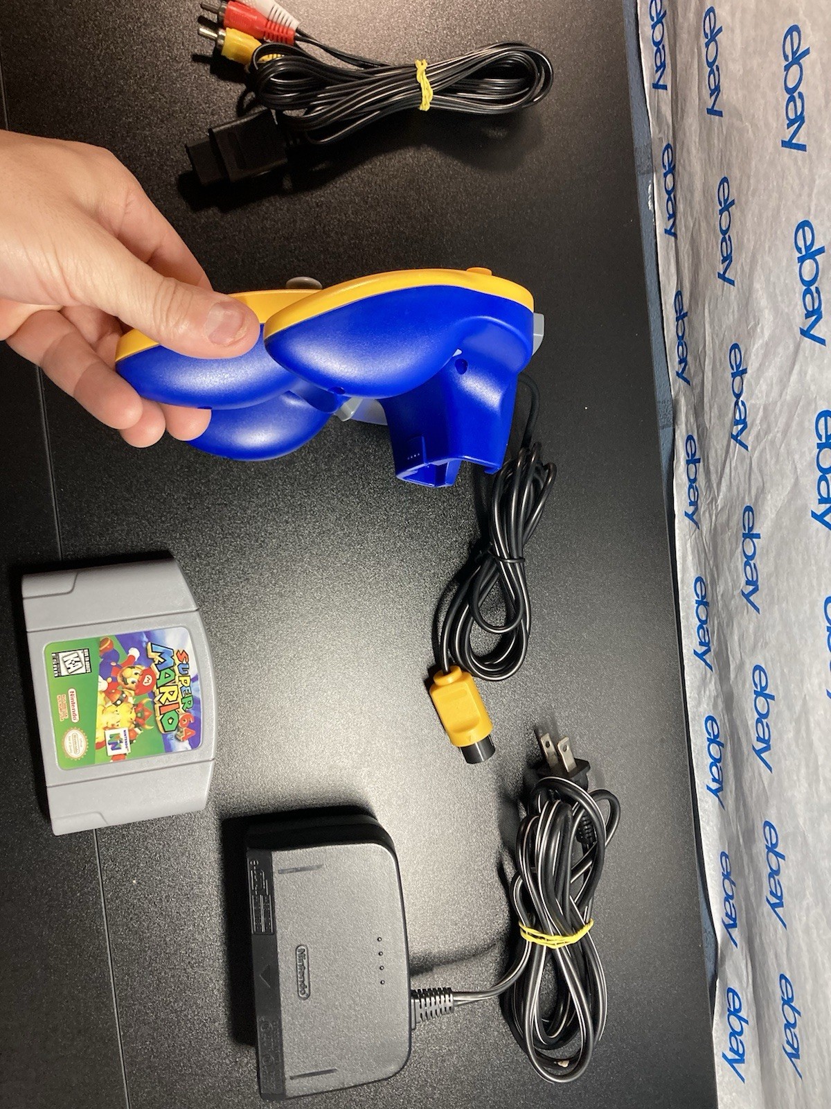 Nintendo 64 N64 Console + Super Mario 64+Controller+Cords