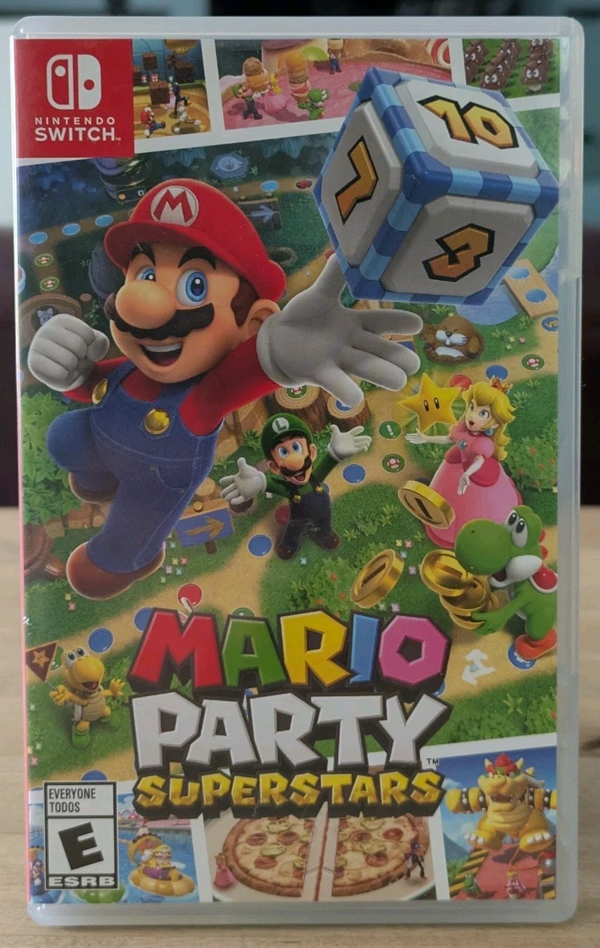 Mario Party Superstars (Nintendo Switch, 2021) Game Cartridge & Case – Tested