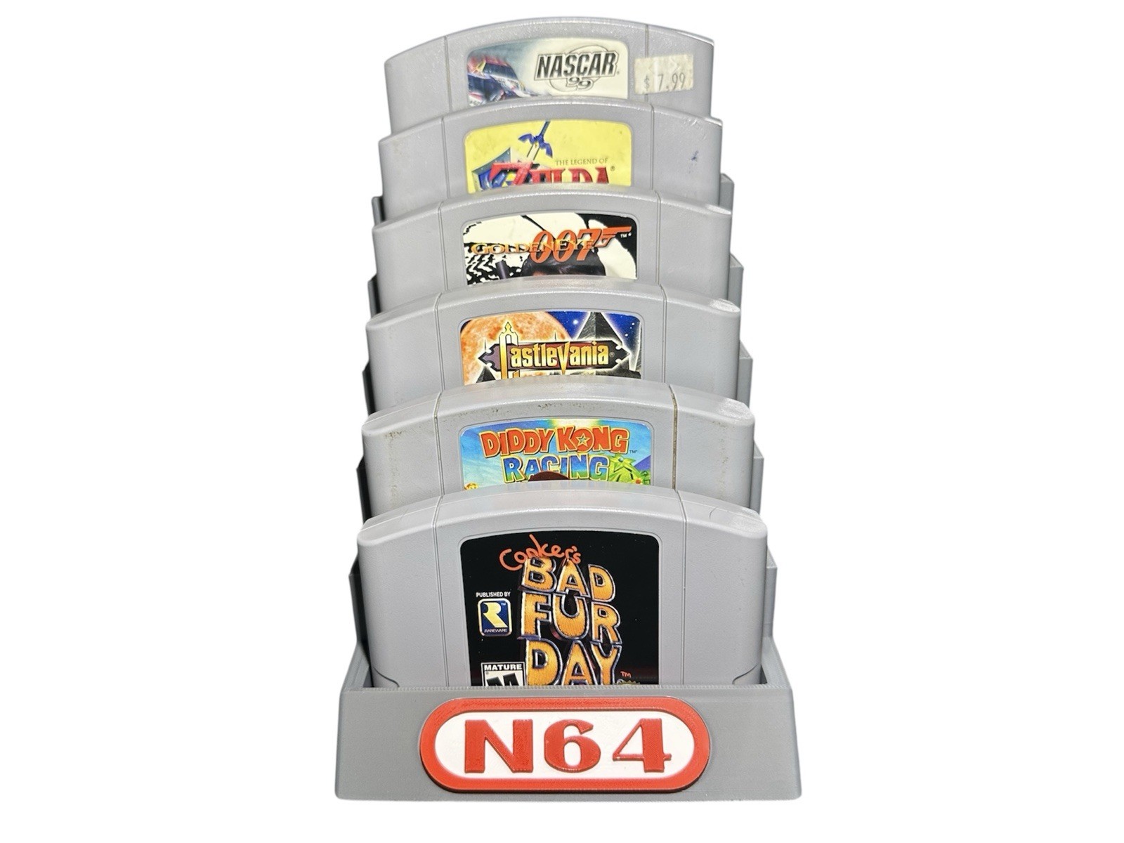 N64 Nintendo 64 Game Cartridge Display Stand Modular Expandable 3D Printed