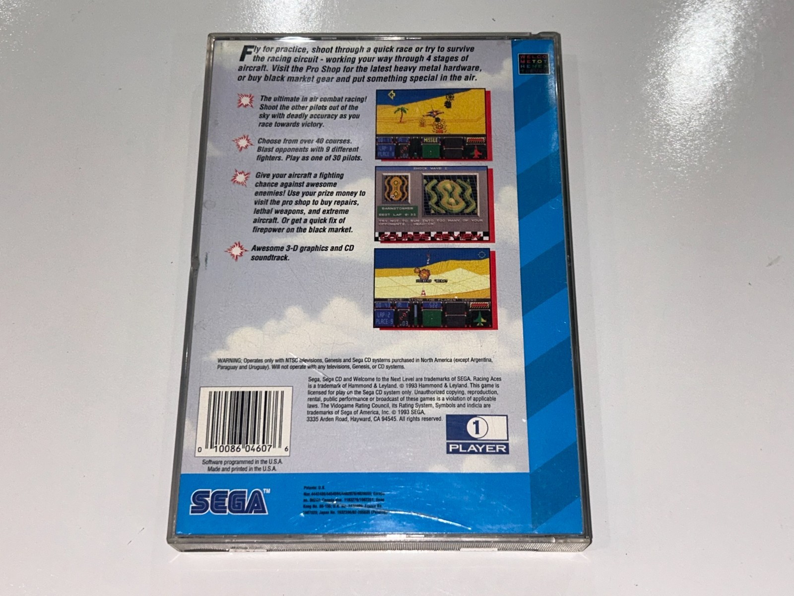 4 Sega CD Games (Racing Aces, Stellar-Fire, ThunderStrike, Tomcat Alley) Lot 8