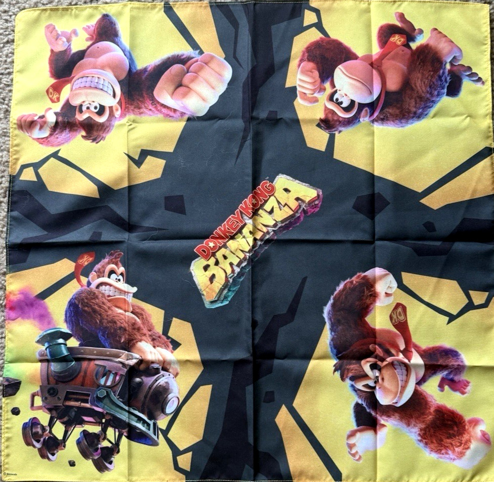 Nintendo Switch 2 Donkey Kong Banana Promotional Headband Cloth Washable
