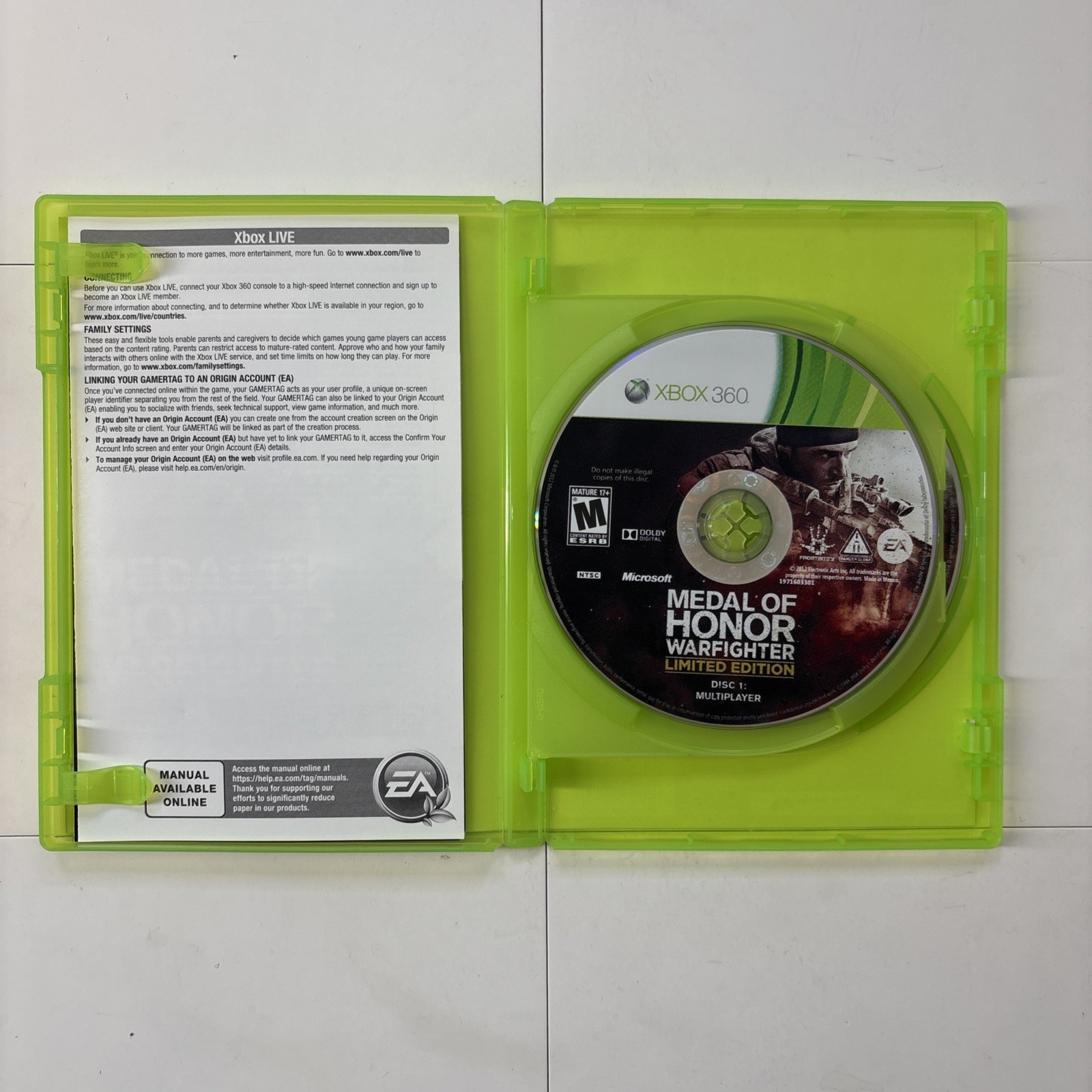 Medal of Honor Warfighter Limited Edition (Xbox 360) CIB Tested