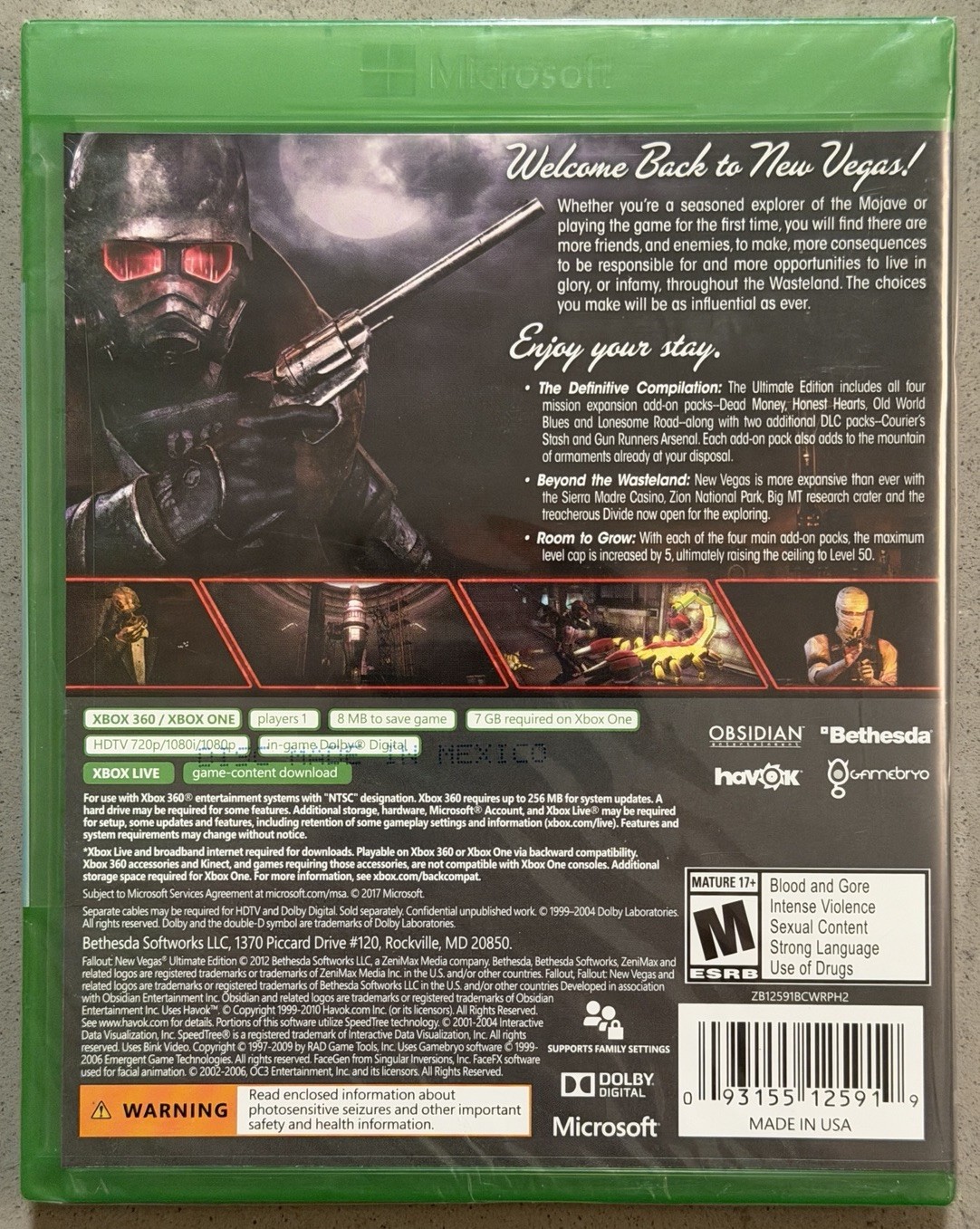 Fallout New Vegas: Ultimate Edition – Xbox One & Xbox 360 – New & Sealed