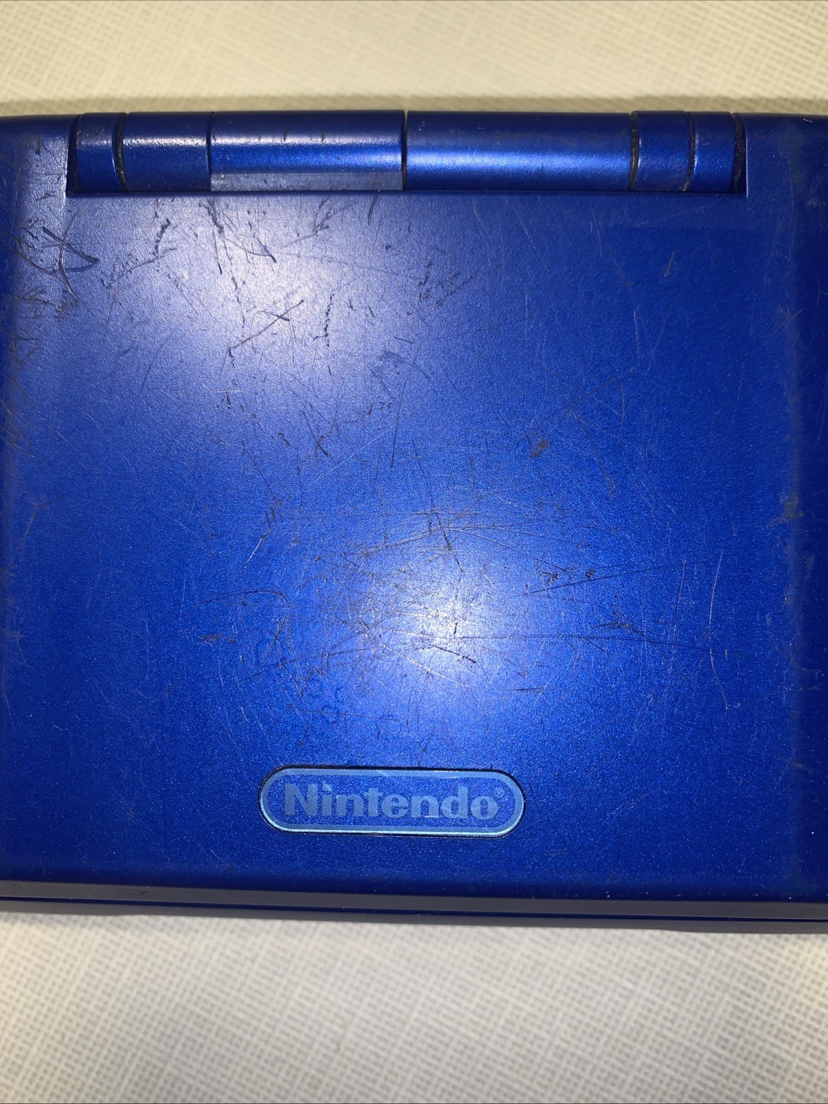 Original Nintendo DS Console Electric Blue Fat NTR-001 Tested Working No Charger
