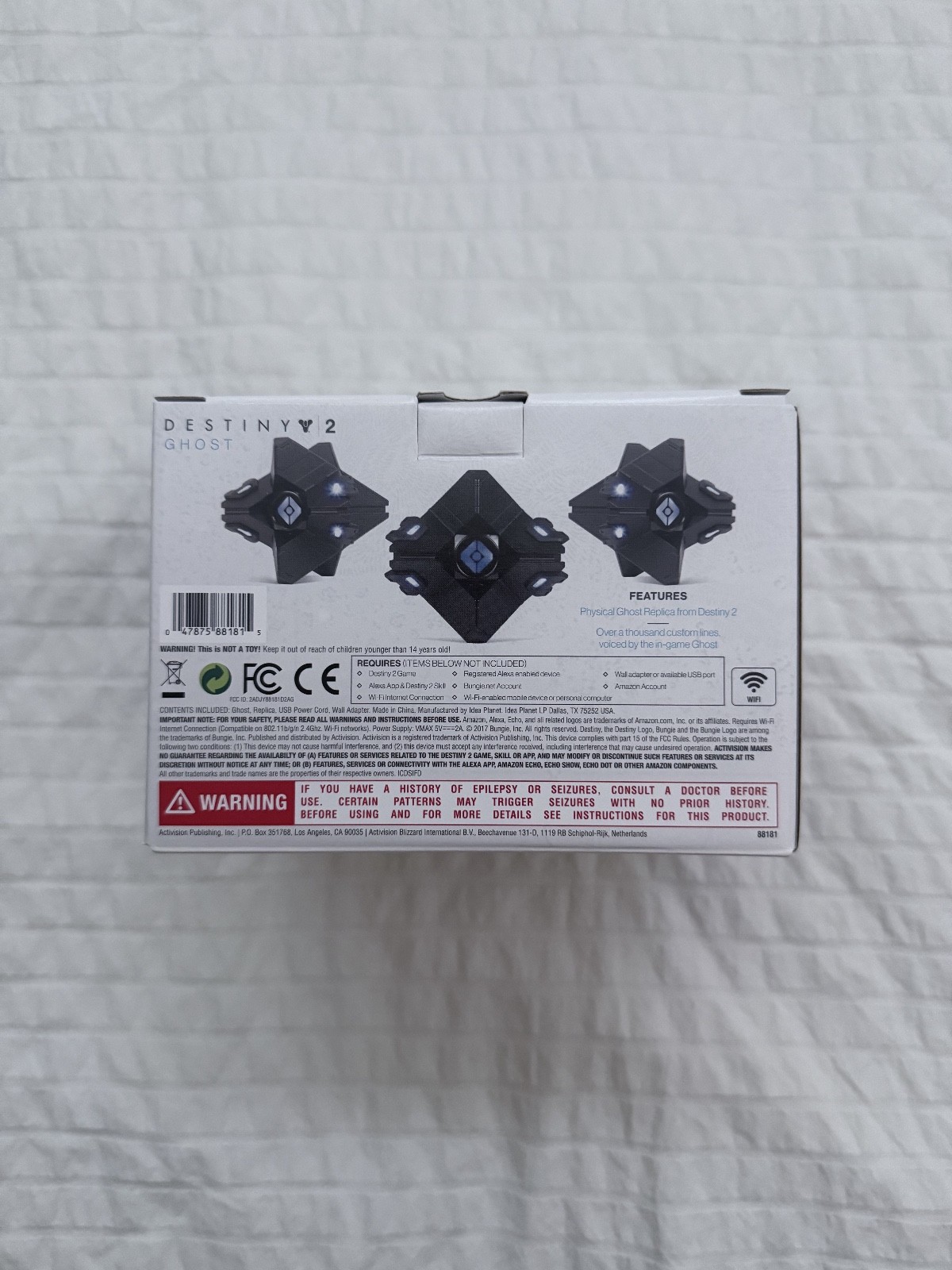 LIMITED EDITION Bungie Destiny 2 Ghost Alexa Collectible Figure Light-Up Feature