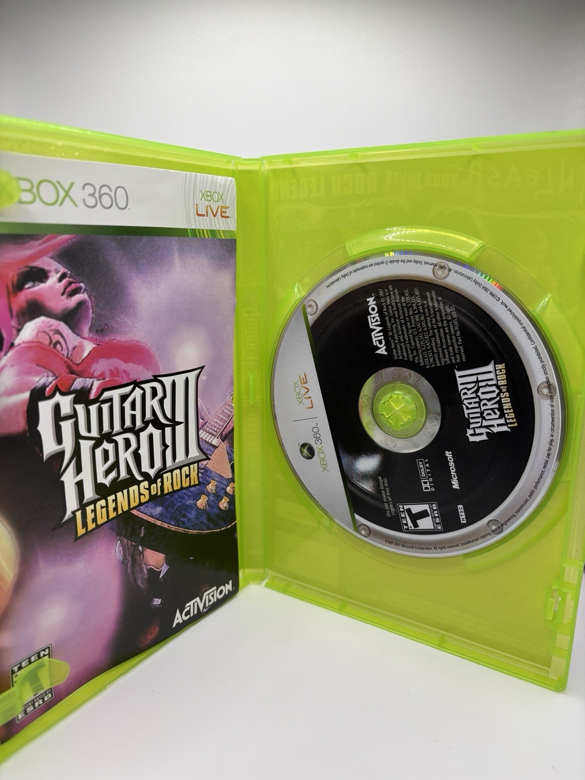 Guitar Hero 3 III: Legends of Rock (Microsoft Xbox 360) CIB Complete w/ Manual