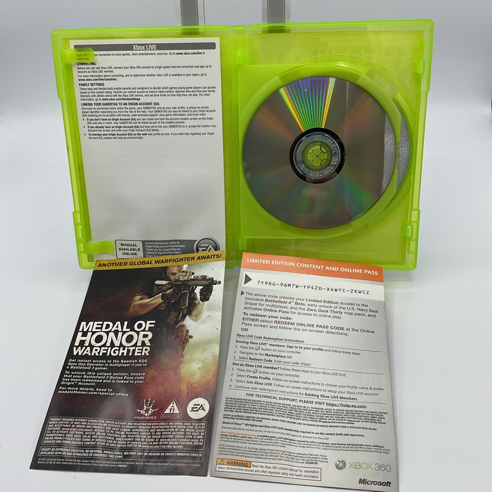 Medal of Honor War Fighter Microsoft Xbox 360 Codes Are Used Or Out Of Date CIB.
