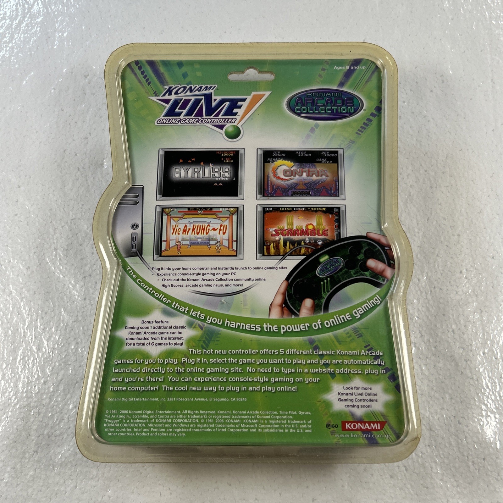 Konami Live Online Video Game Controller Arcade Collection Contra Gyruss NEW