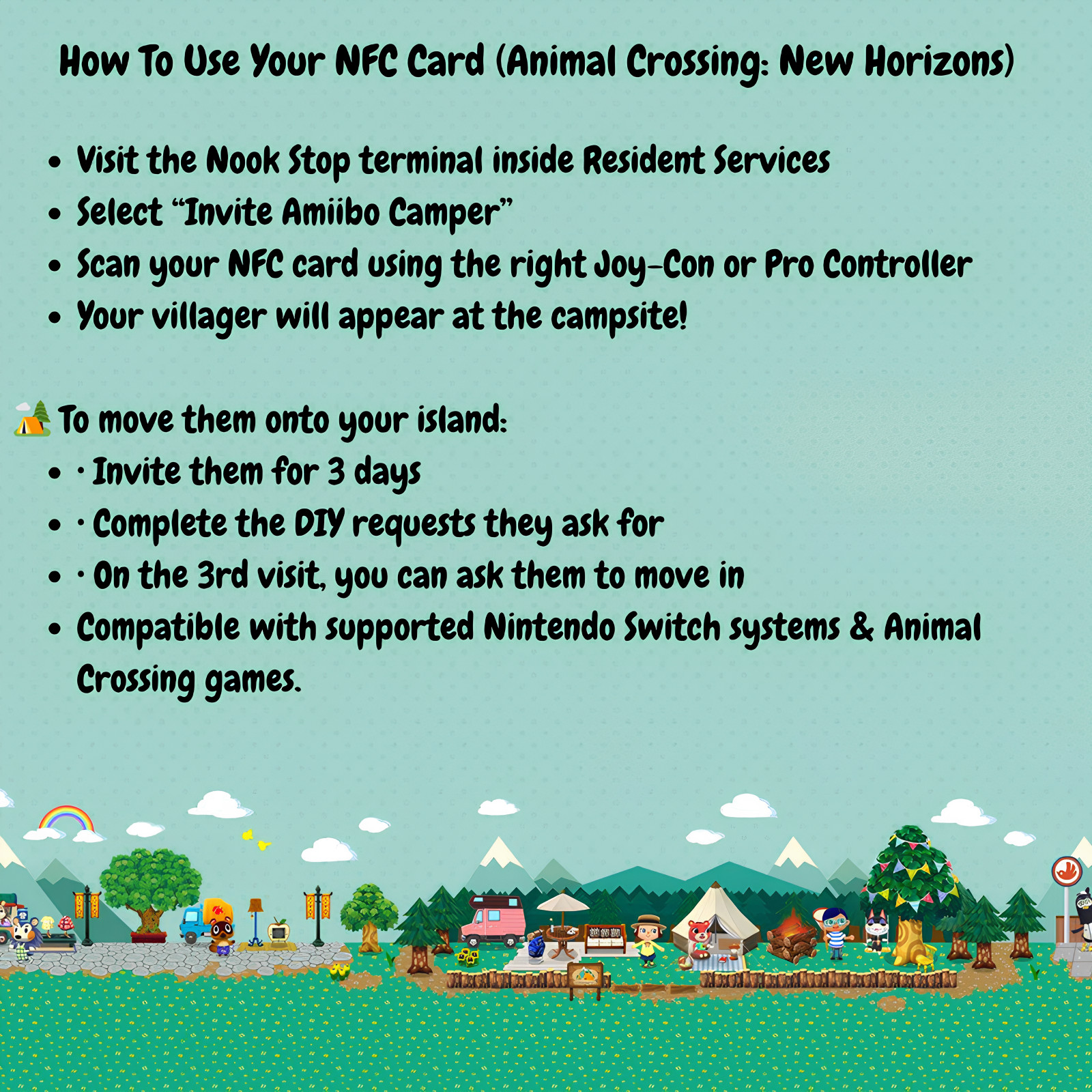 Animal Crossing NFC Amiibo Cards – ANY VILLAGER #001-448 | Premium Cards