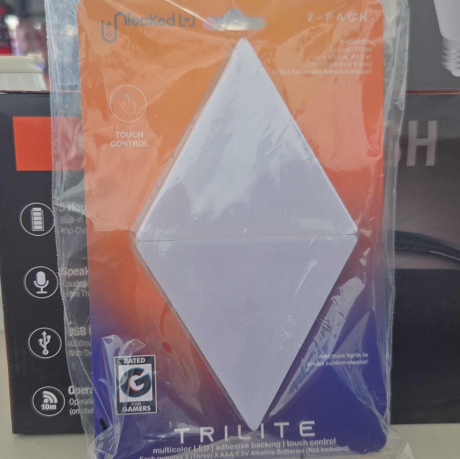 trilite triangle light touch control LED NIB